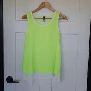 Safety Green Tank Blouse